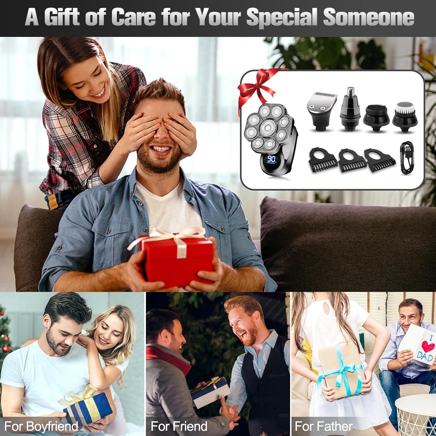 Afeitadora Eléctrica 9D Handsomemen Impermeable 5 en 1