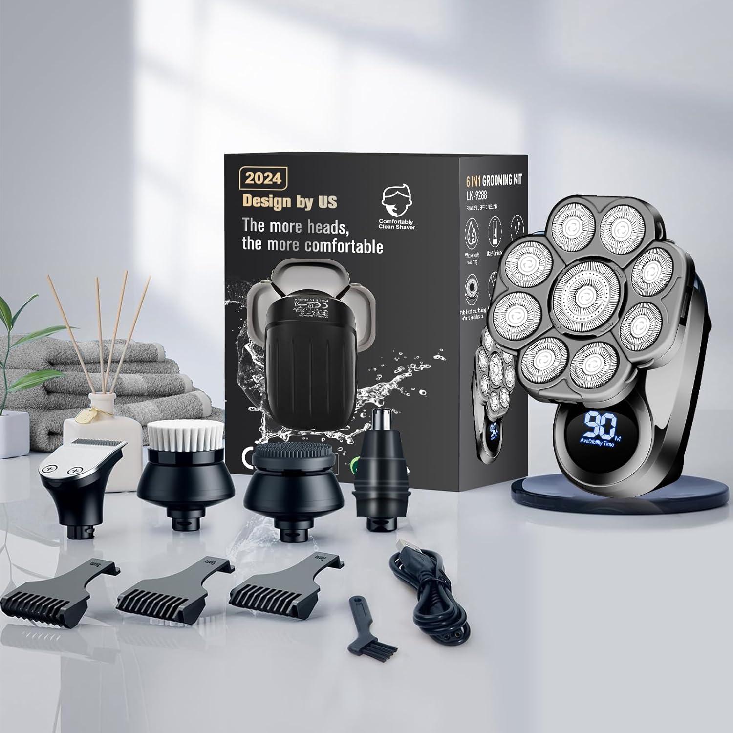 Afeitadora Eléctrica 9D Handsomemen Impermeable 5 en 1