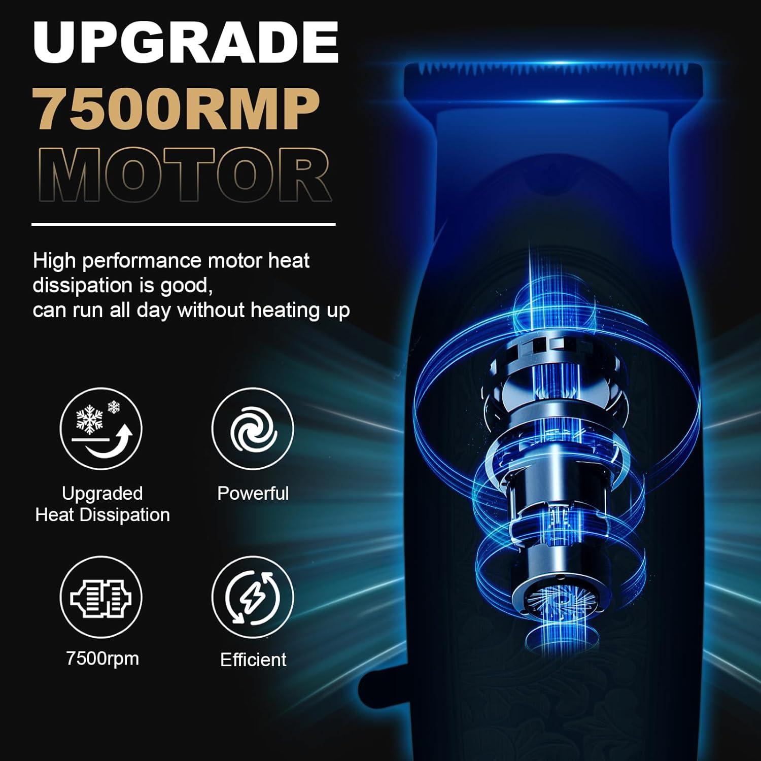 Kit de Afeitado Eléctrico Profesional GEC - 3 en 1, Cuchillas T de Titanio