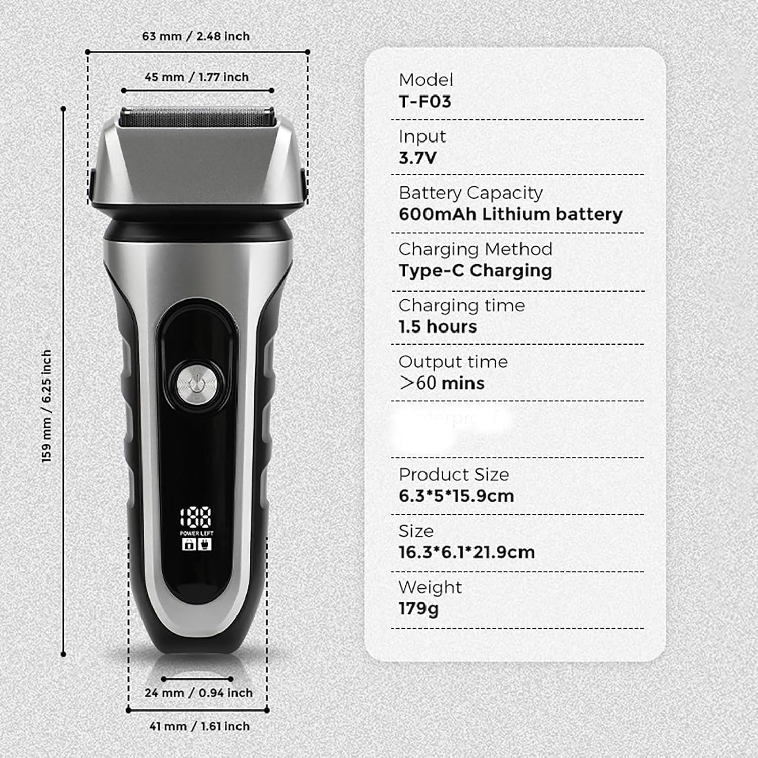 Afeitadora eléctrica Famhnto LF-TF03 impermeable 60 min