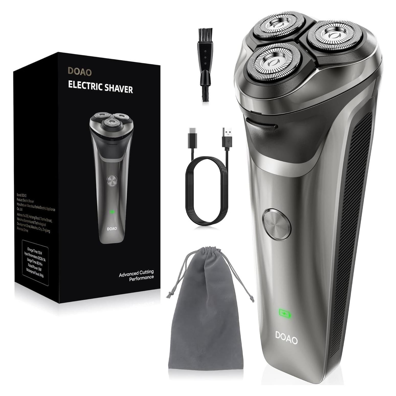 Afeitadora eléctrica DOAO A3 Pro 2 en 1 impermeable recargable