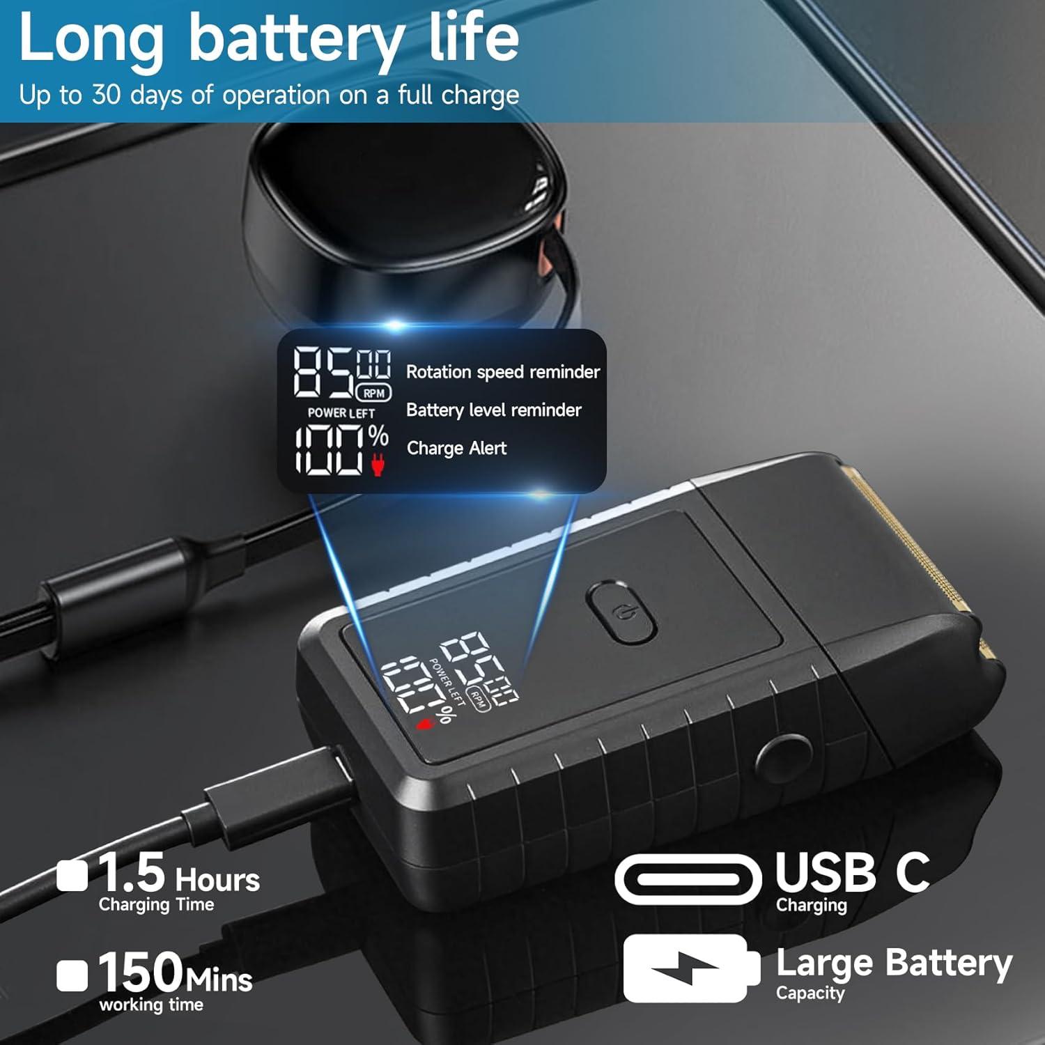 Afeitadora eléctrica JASTT 888 con cuchillas flotantes y 2 velocidades