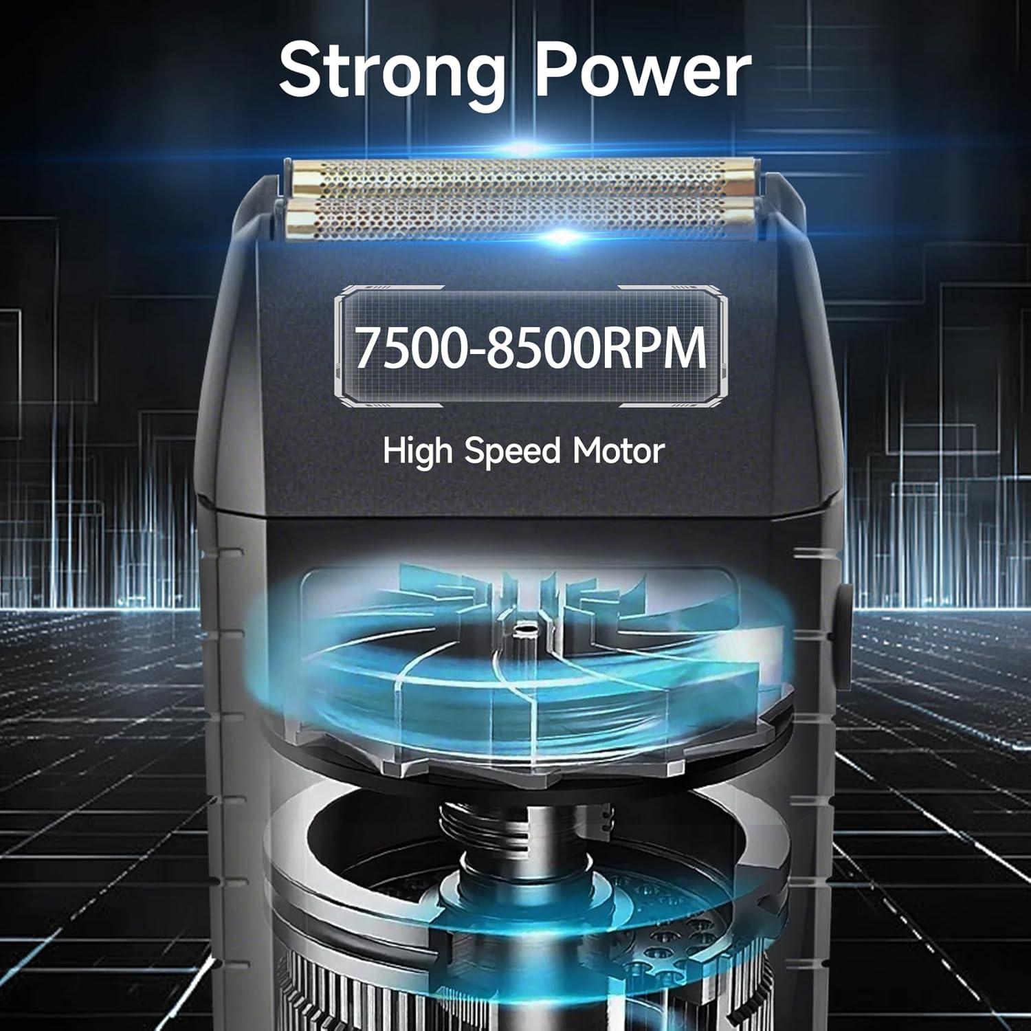 Afeitadora eléctrica JASTT 888 con cuchillas flotantes y 2 velocidades