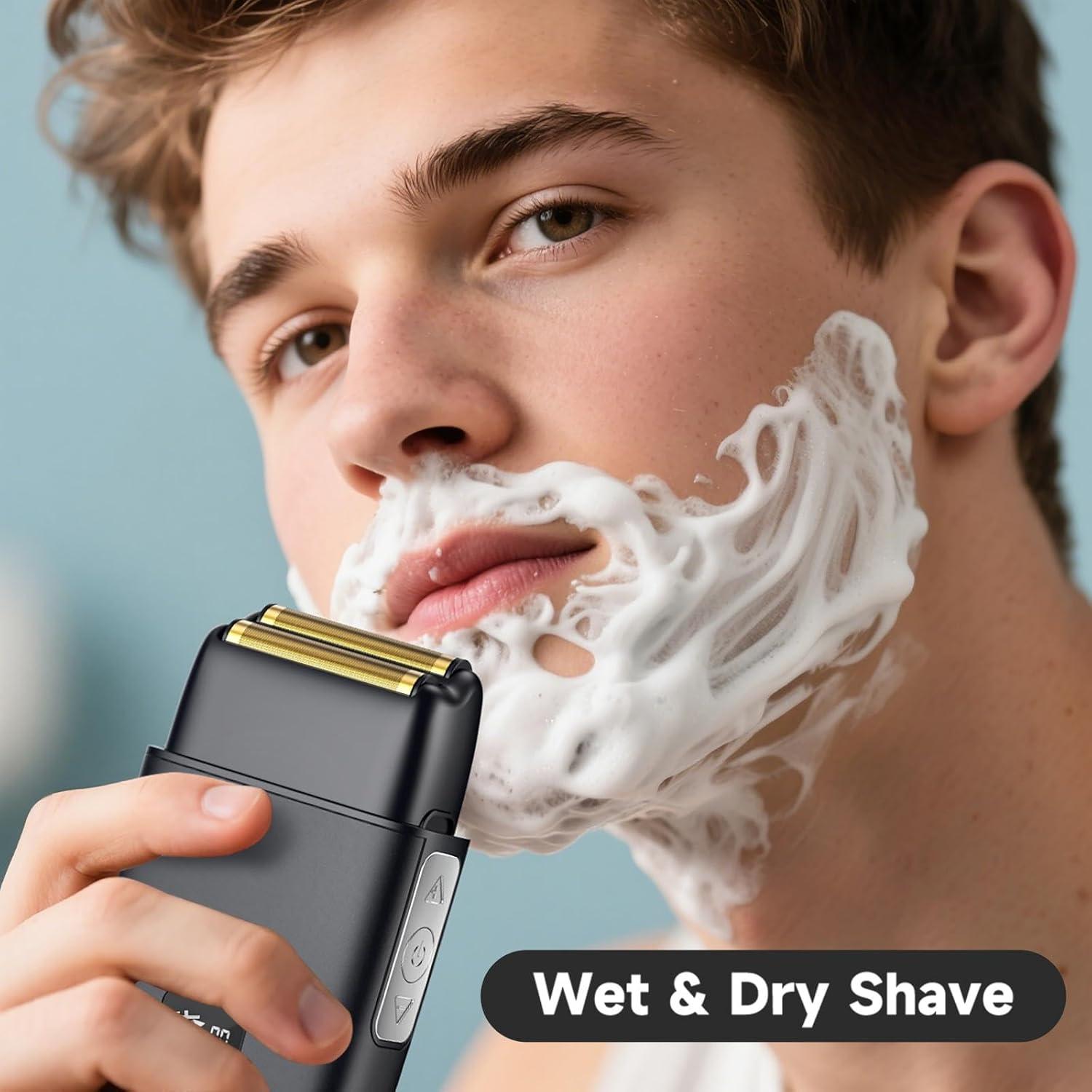 Afeitadora eléctrica Justnard a prueba de agua USB-C LED