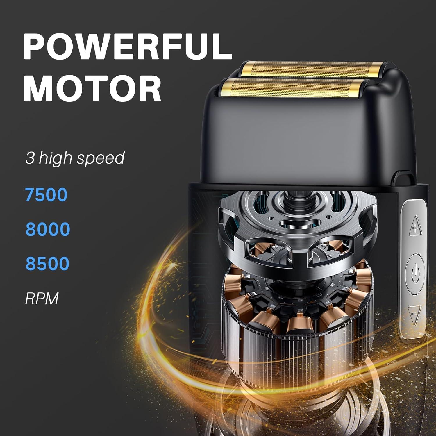 Afeitadora eléctrica Justnard a prueba de agua USB-C LED