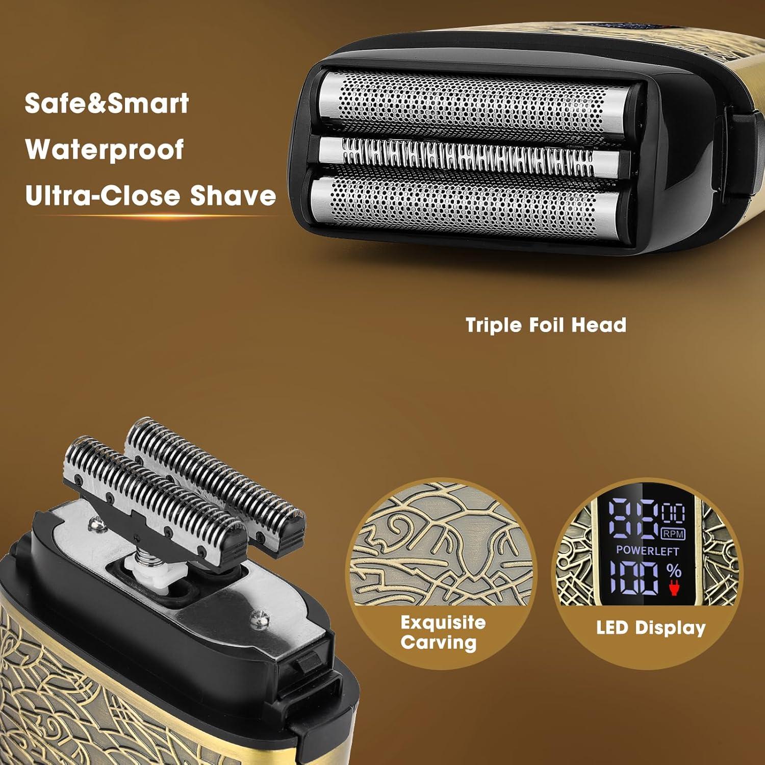 Afeitadora eléctrica Dumite 3010 con motor potente y triple lámina