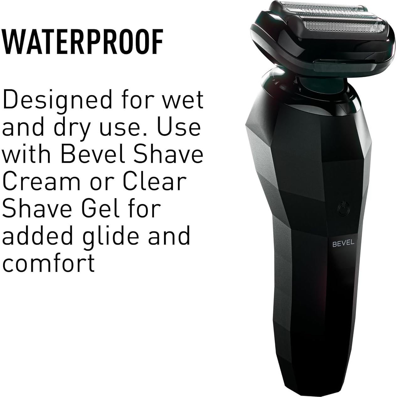Afeitadora Eléctrica Bevel para Hombres, Impermeable, Carga Rápida