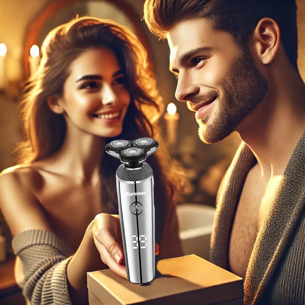 Afeitadora eléctrica Kurener KR1290 3 en 1 recargable húmeda/seca