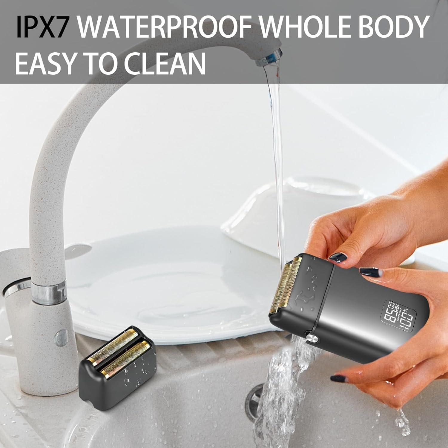 Afeitadora eléctrica Senduzll 3 velocidades IPX7 para hombres