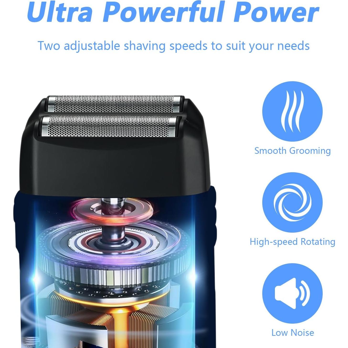 Afeitadora de Lámina NanoGroom con 2 Velocidades y LED