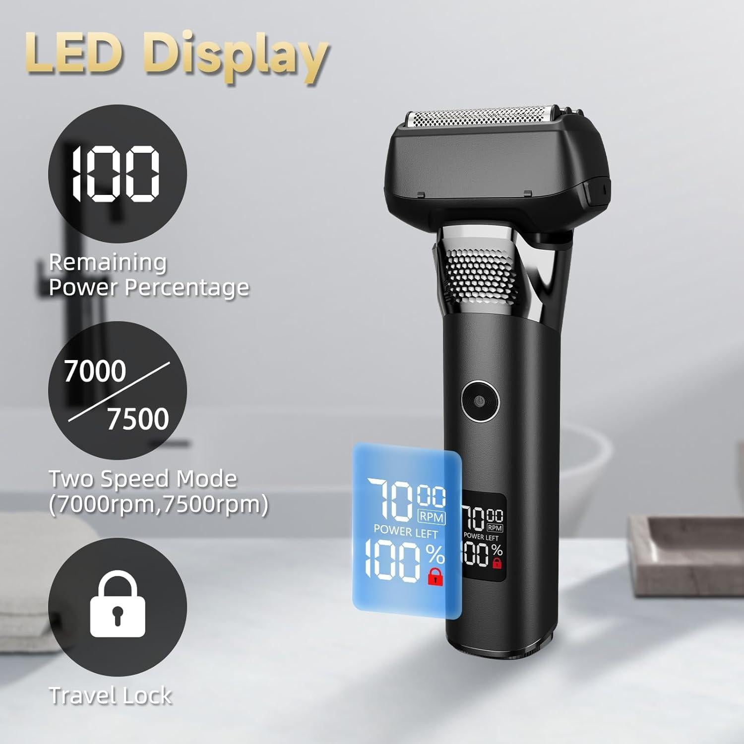 Afeitadora eléctrica RUIBO MS-2408 5 cuchillas impermeable