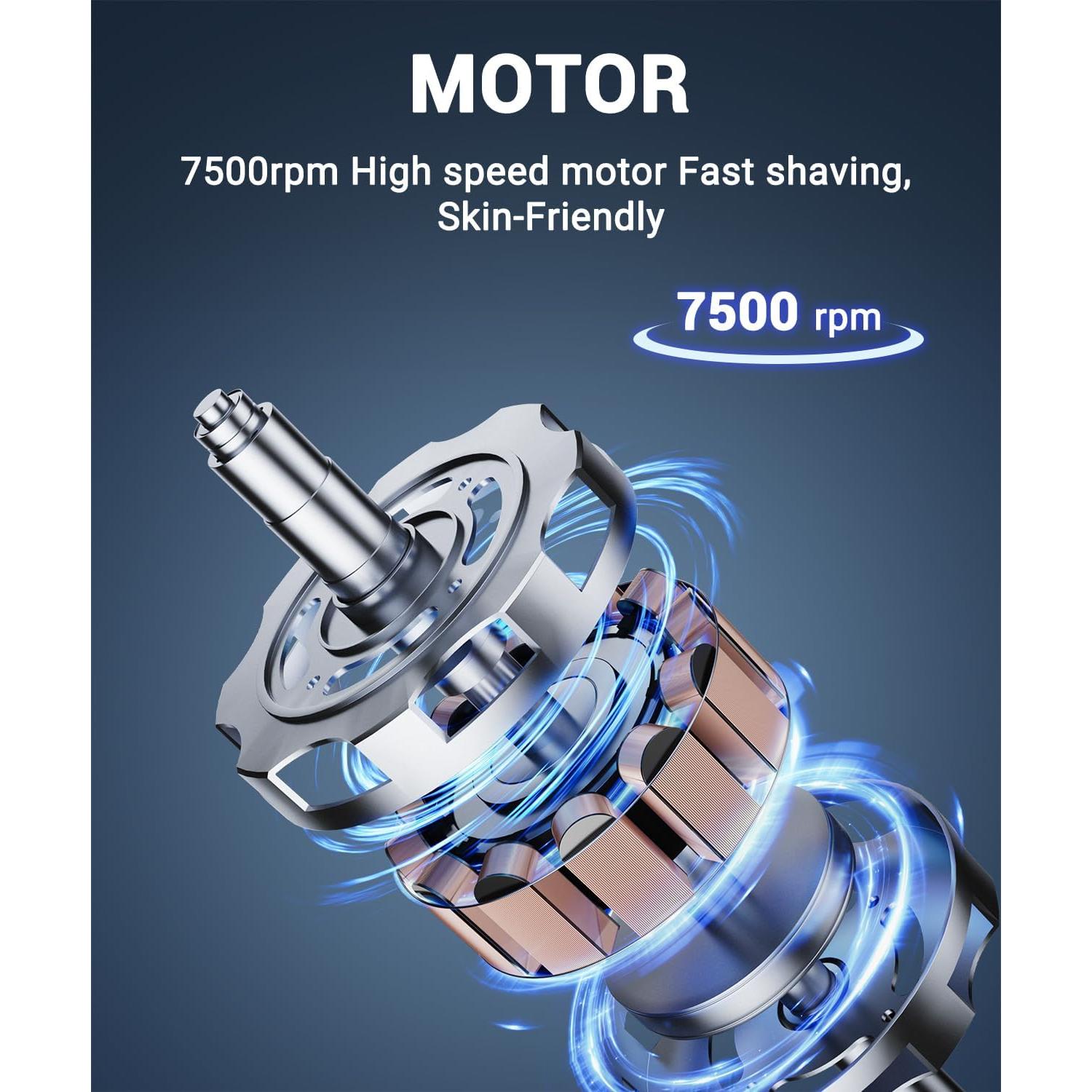 Afeitadora eléctrica recargable Haosens TXD01-S701 IPX7