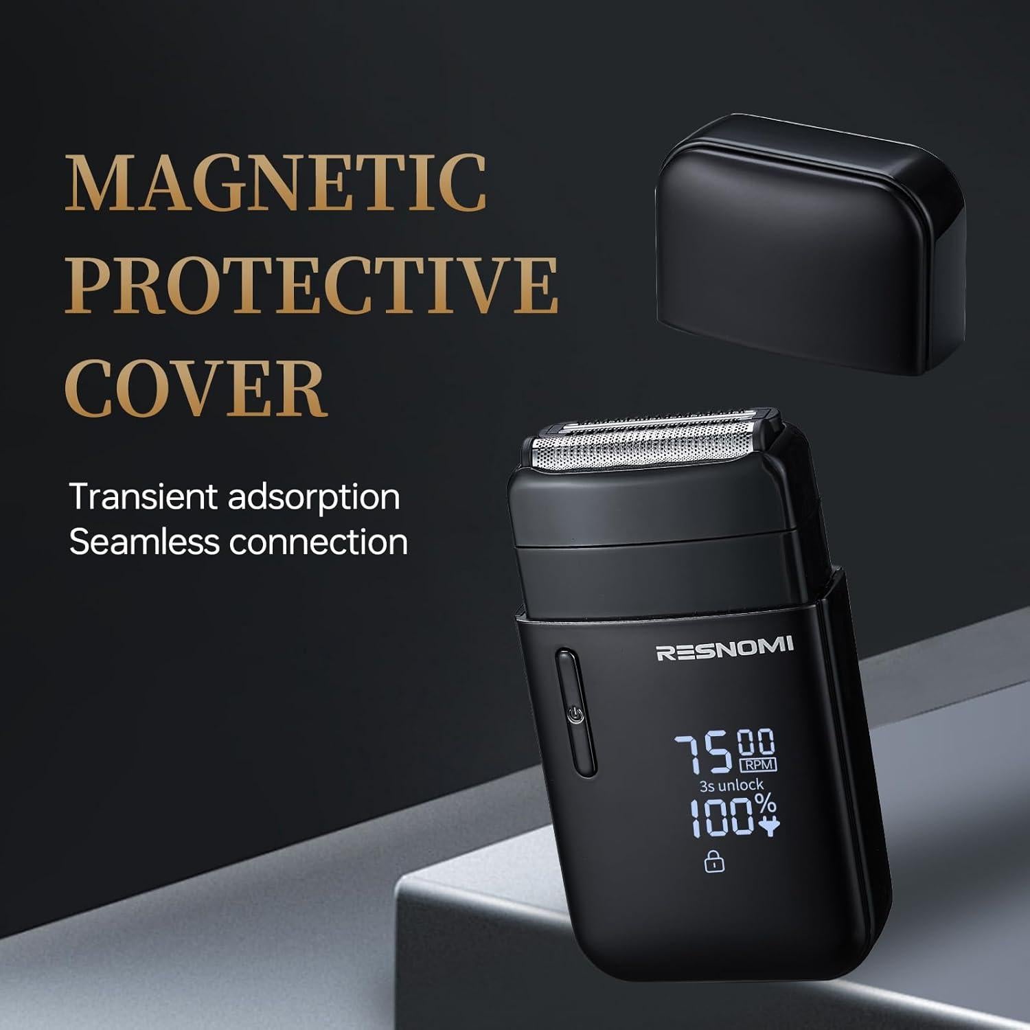 Afeitadora Eléctrica RESNOMI para Hombres, IPX7, 2 Cuchillas