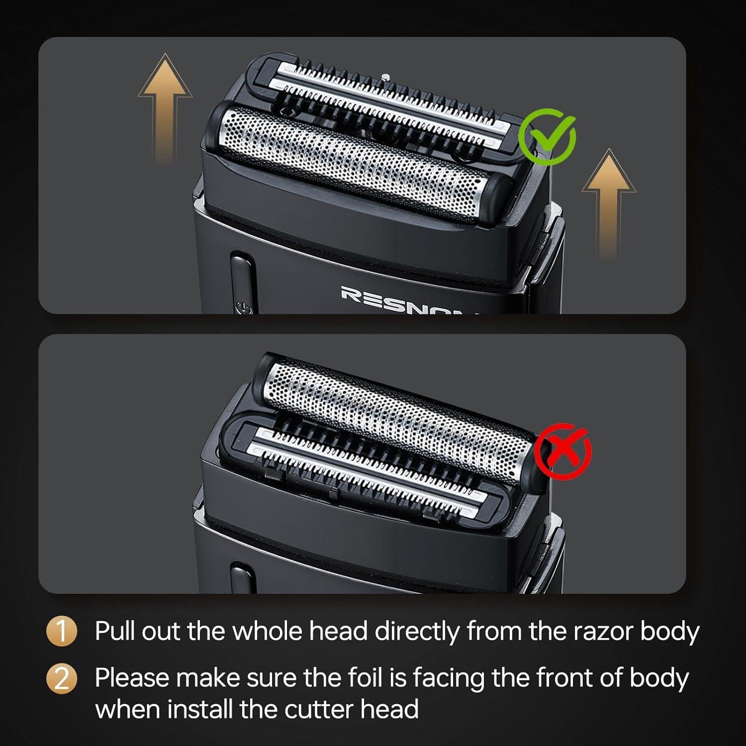 Afeitadora Eléctrica RESNOMI para Hombres, IPX7, 2 Cuchillas