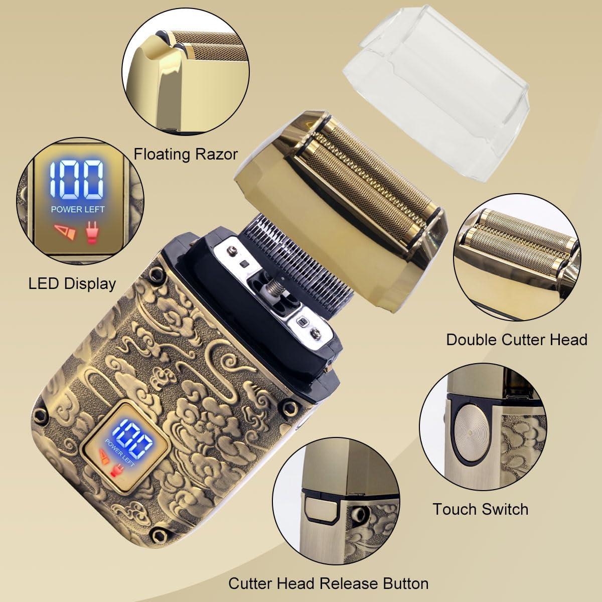 Kit Afeitadora de Lámina Hatteker 2 en 1 para Hombre