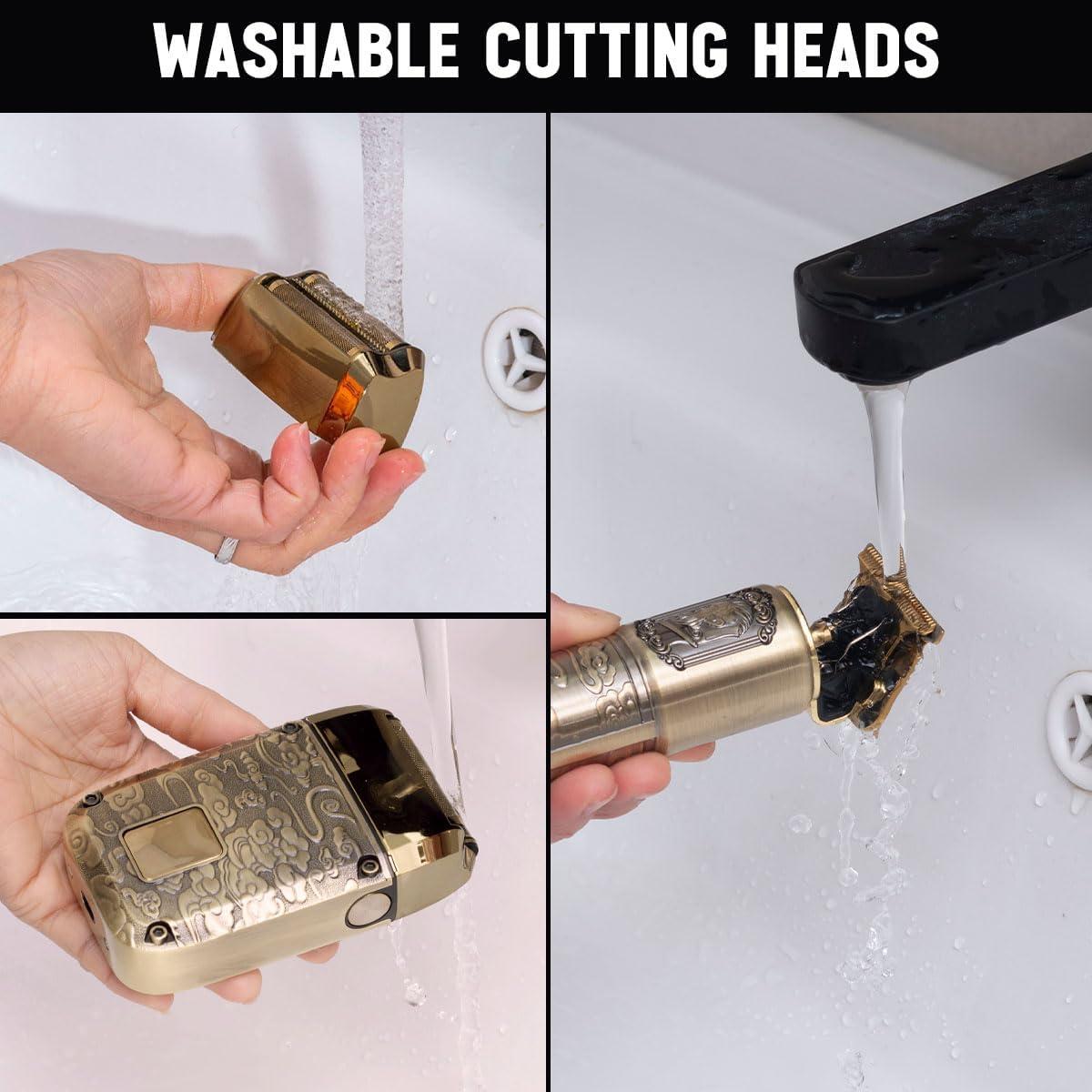 Kit Afeitadora de Lámina Hatteker 2 en 1 para Hombre