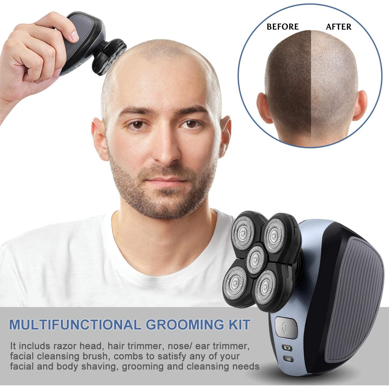 Afeitadora eléctrica Telfun 5 en 1 recargable IPX7 para hombres