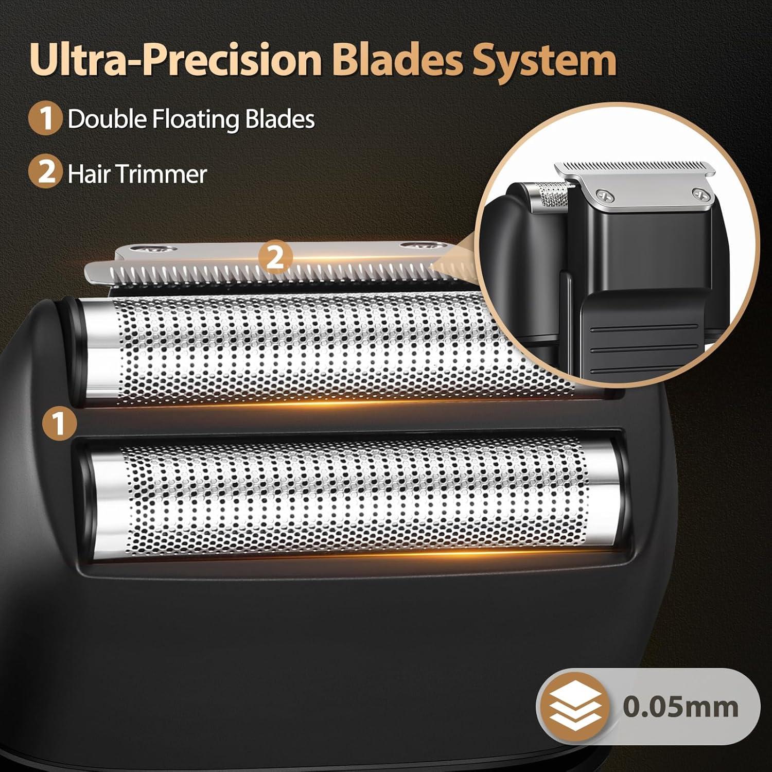 Afeitadora Eléctrica Haosens TXD01-S701 con Recortadora y 120 min