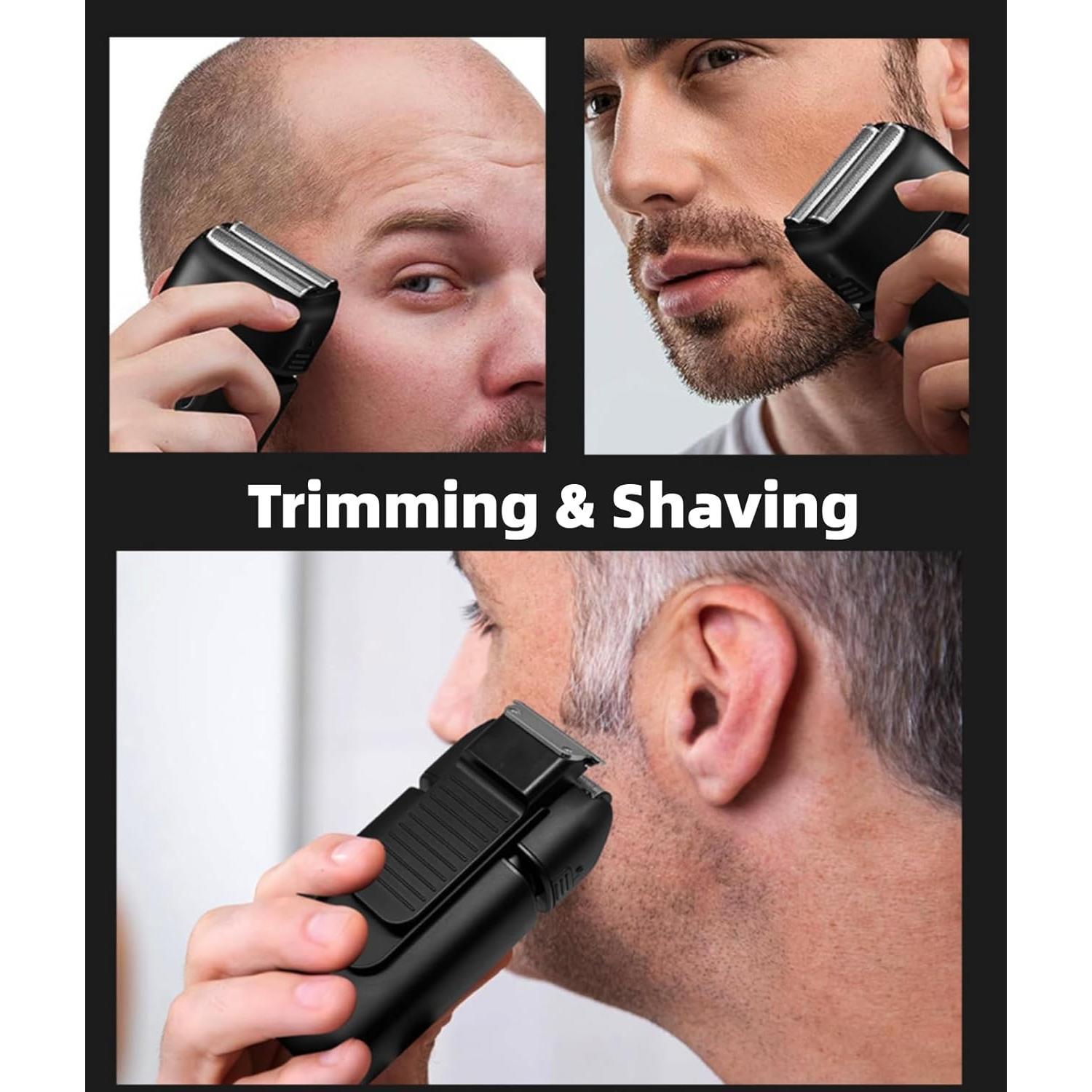 Afeitadora Eléctrica Haosens TXD01-S701 con Recortadora y 120 min