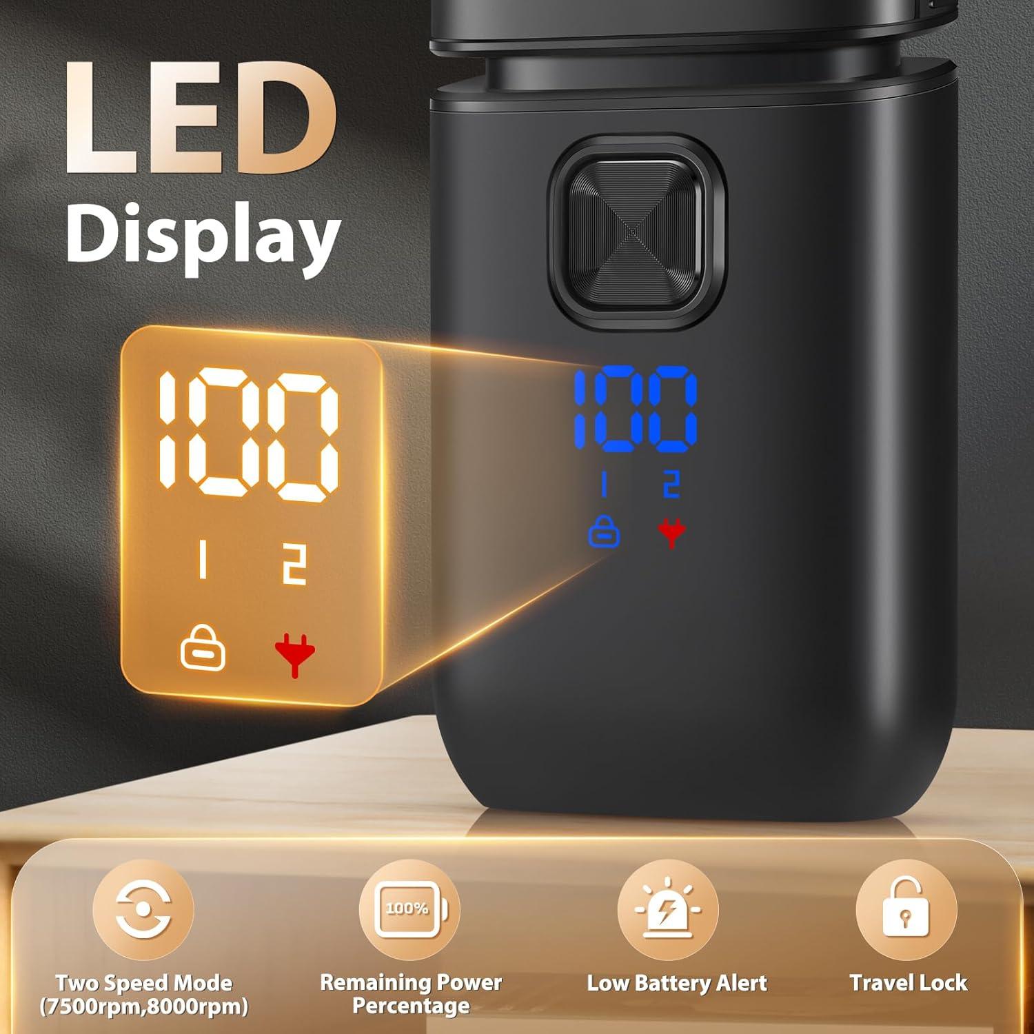 Afeitadora Eléctrica Haosens TXD01-S701 con Recortadora y 120 min