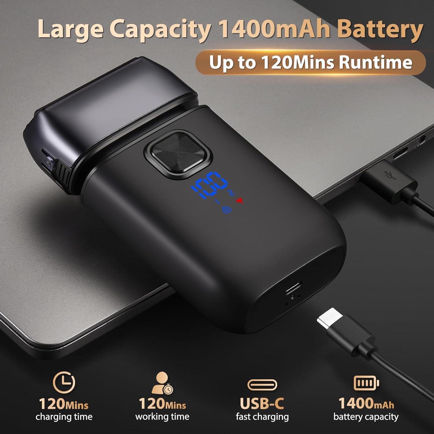 Afeitadora Eléctrica Haosens TXD01-S701 con Recortadora y 120 min