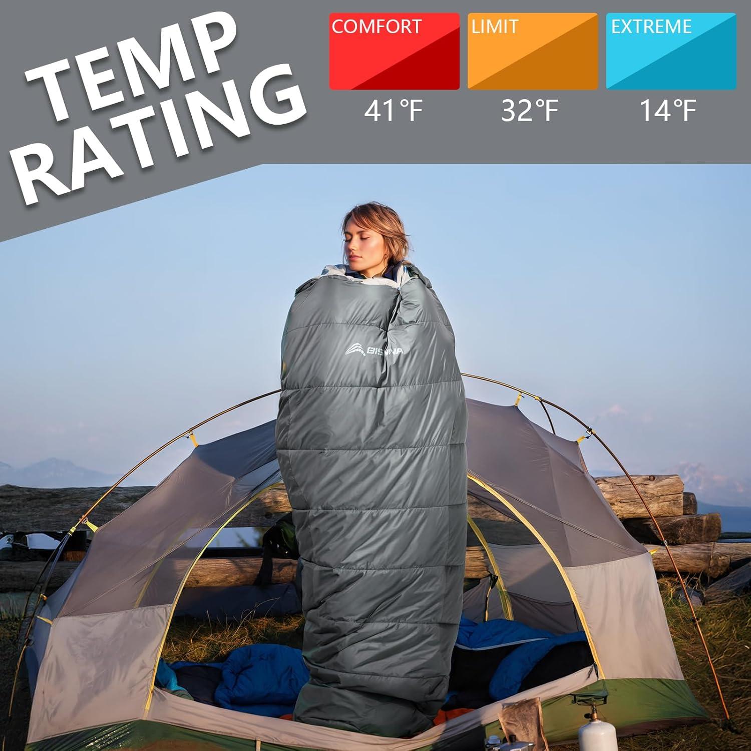 Saco de dormir tipo momia BISINNA SL093 para adultos -10 a 5°C