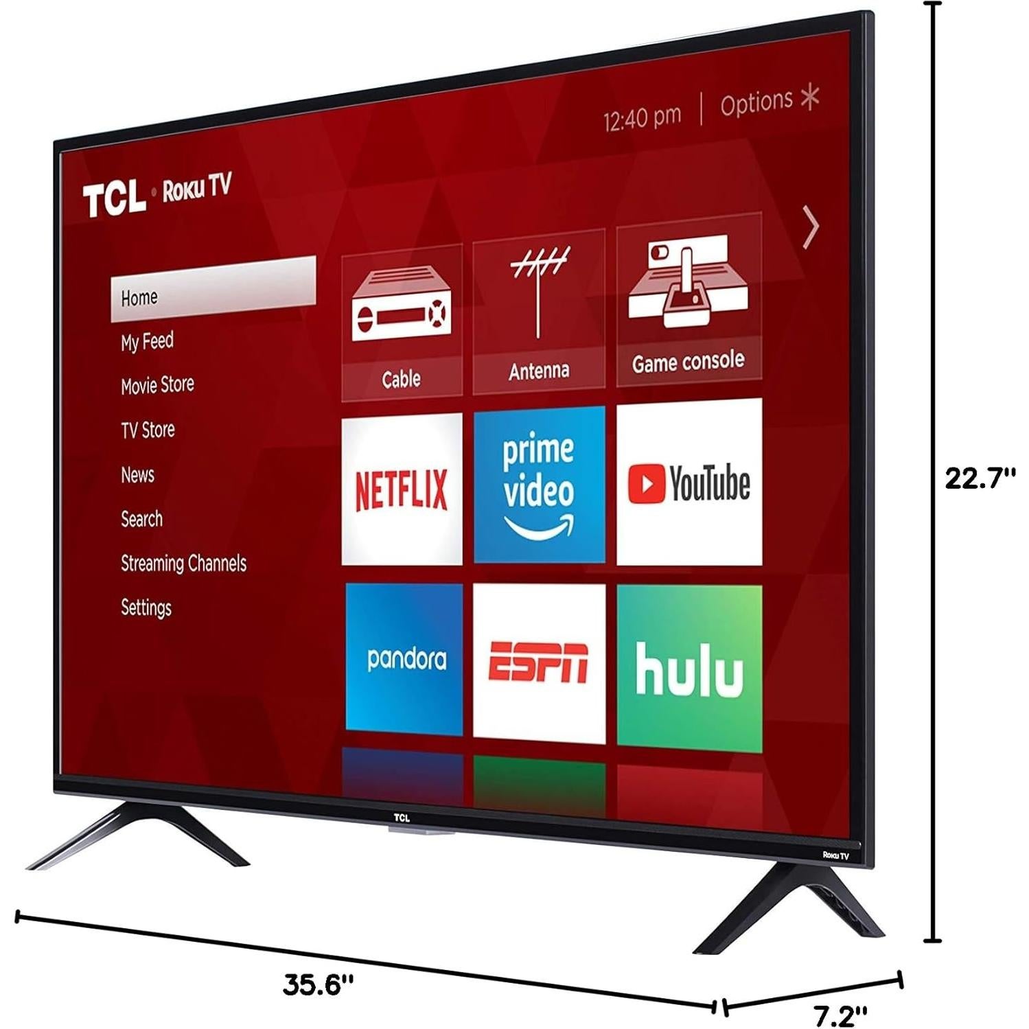 Televisor LED inteligente TCL 40S325 40" Full HD 1080p Negro