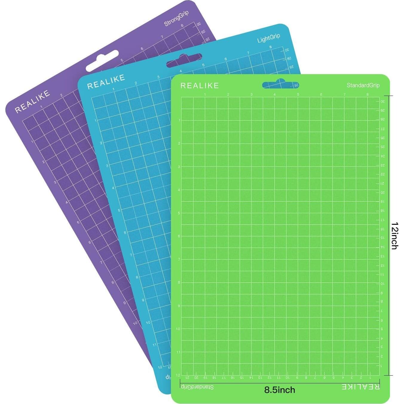 Mats de Corte REALIKE 8.5x12 para Cricut Joy Xtra - 3 Piezas