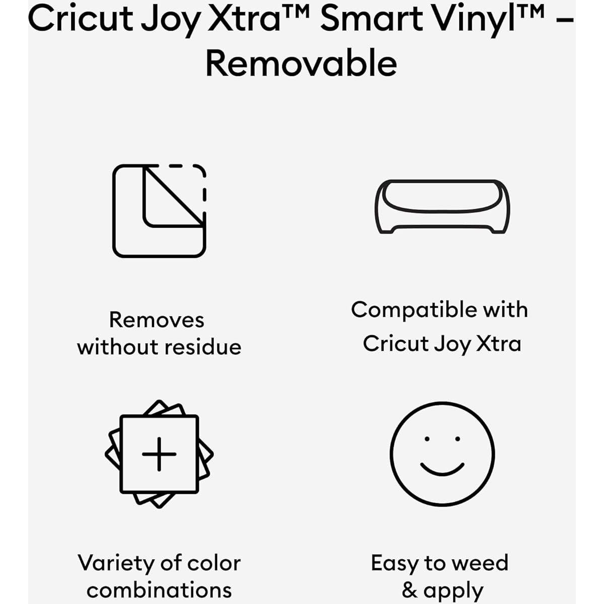 Vinilo Removible Cricut Joy Xtra Smart Blanco 24.1x91.4 cm
