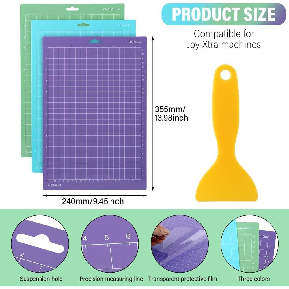 3 Mats de Corte Kryslanix para Cri-cut Joy Xtra 35.4x24cm