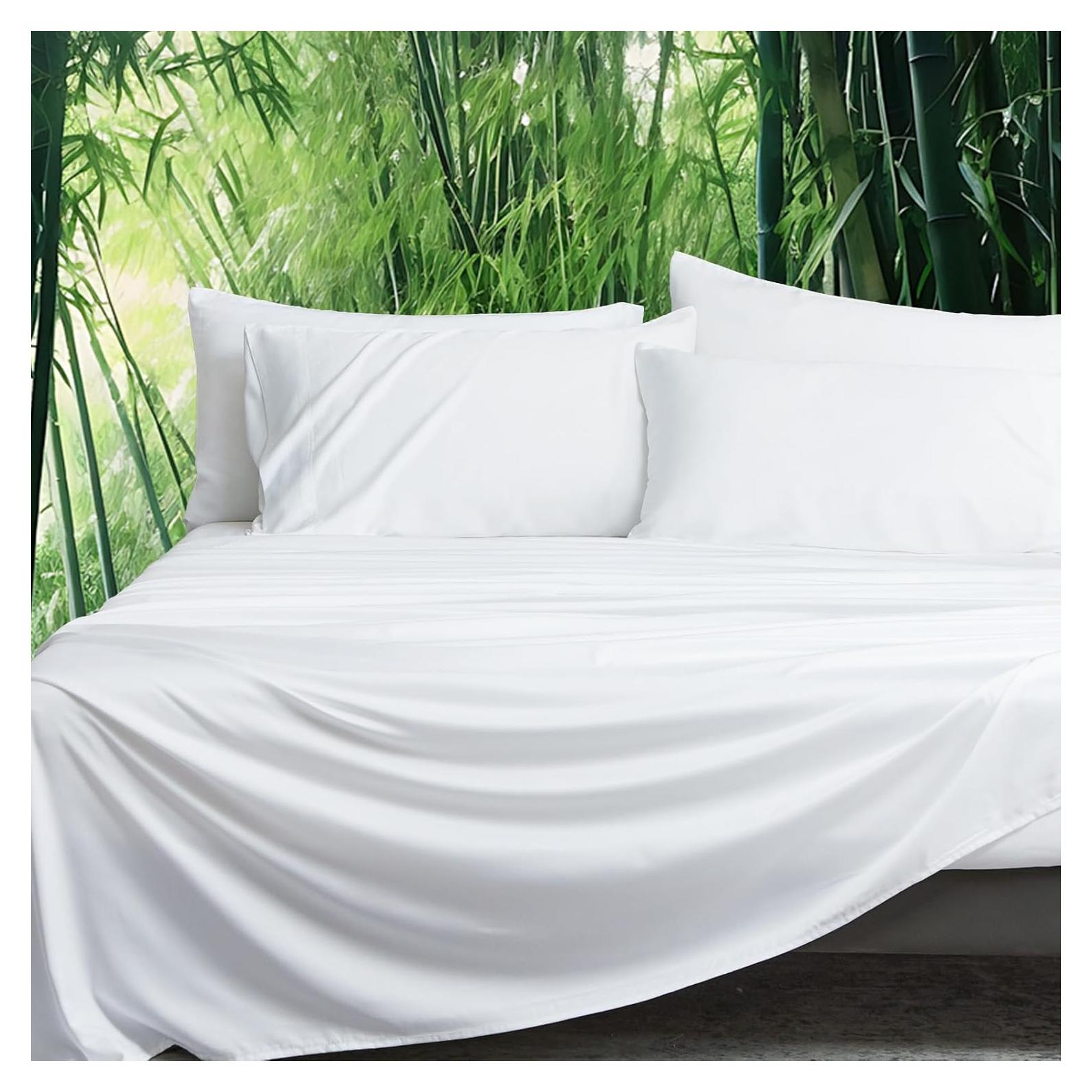 Juego de Sábanas de Enfriamiento 6PCS Queen David's Home 100% Rayón