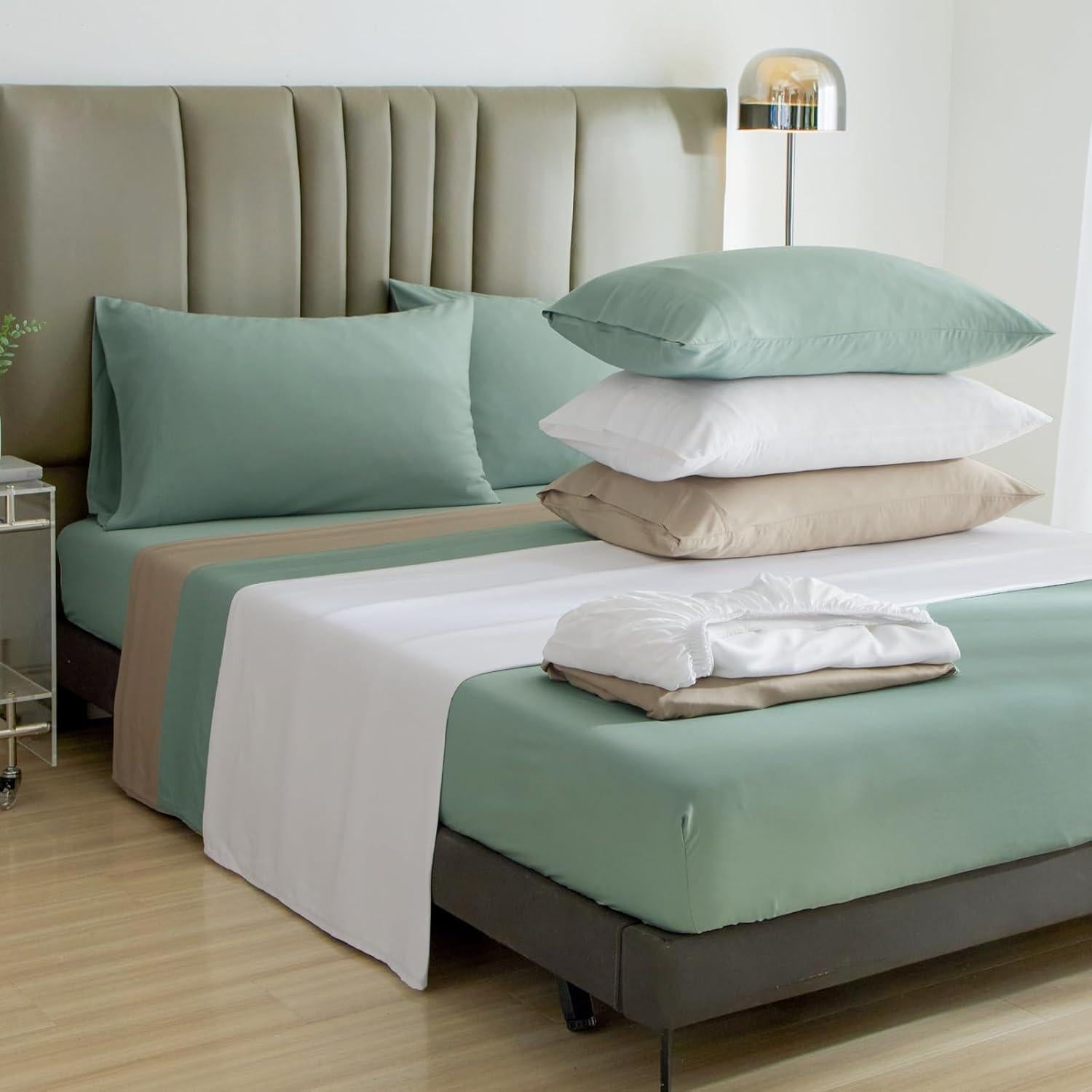 Juego de Sábanas de Enfriamiento 6PCS Queen David's Home 100% Rayón