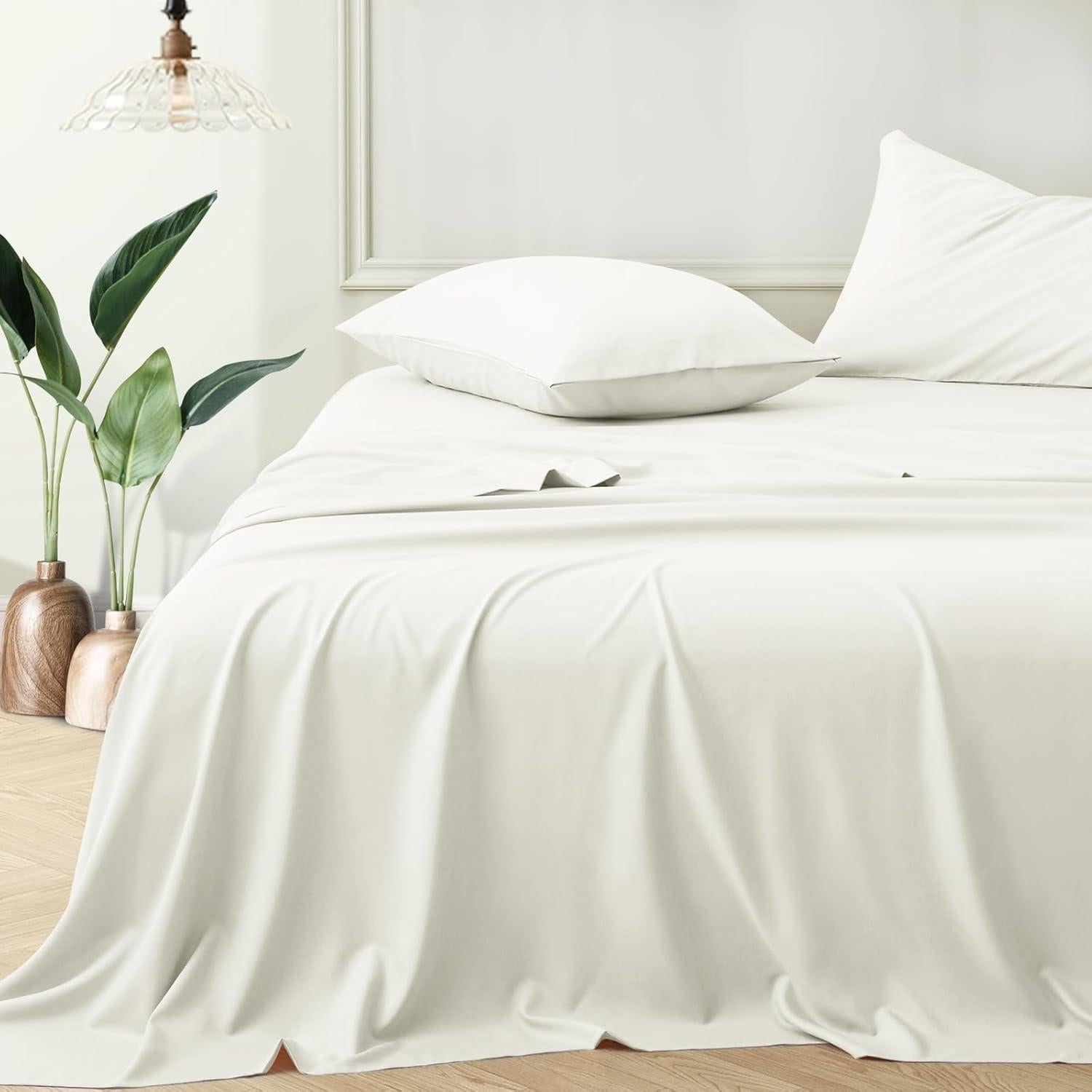 Juego de Sábanas King Vonty de Rayón Derivado de Bambú 4 Piezas