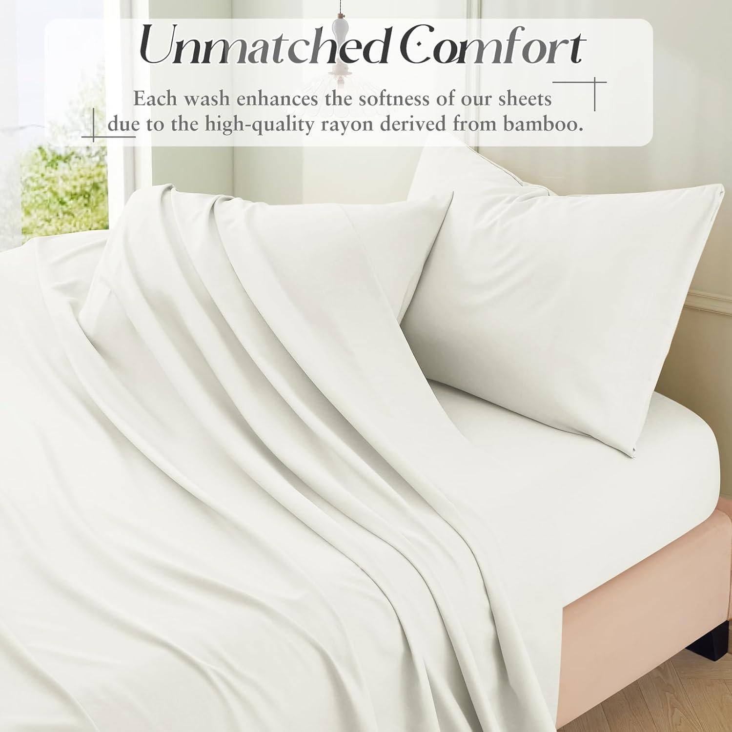 Juego de Sábanas King Vonty de Rayón Derivado de Bambú 4 Piezas
