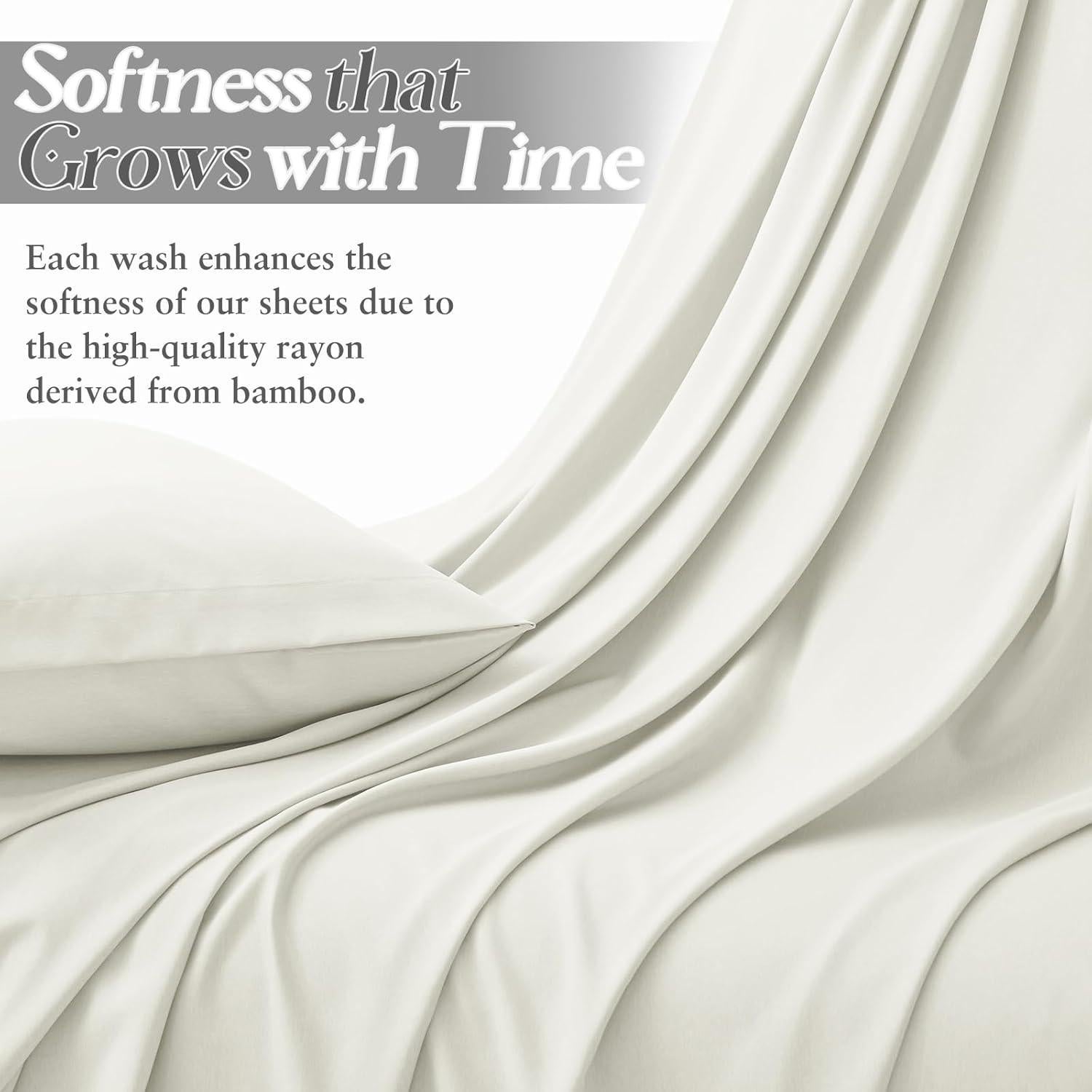 Juego de Sábanas King Vonty de Rayón Derivado de Bambú 4 Piezas