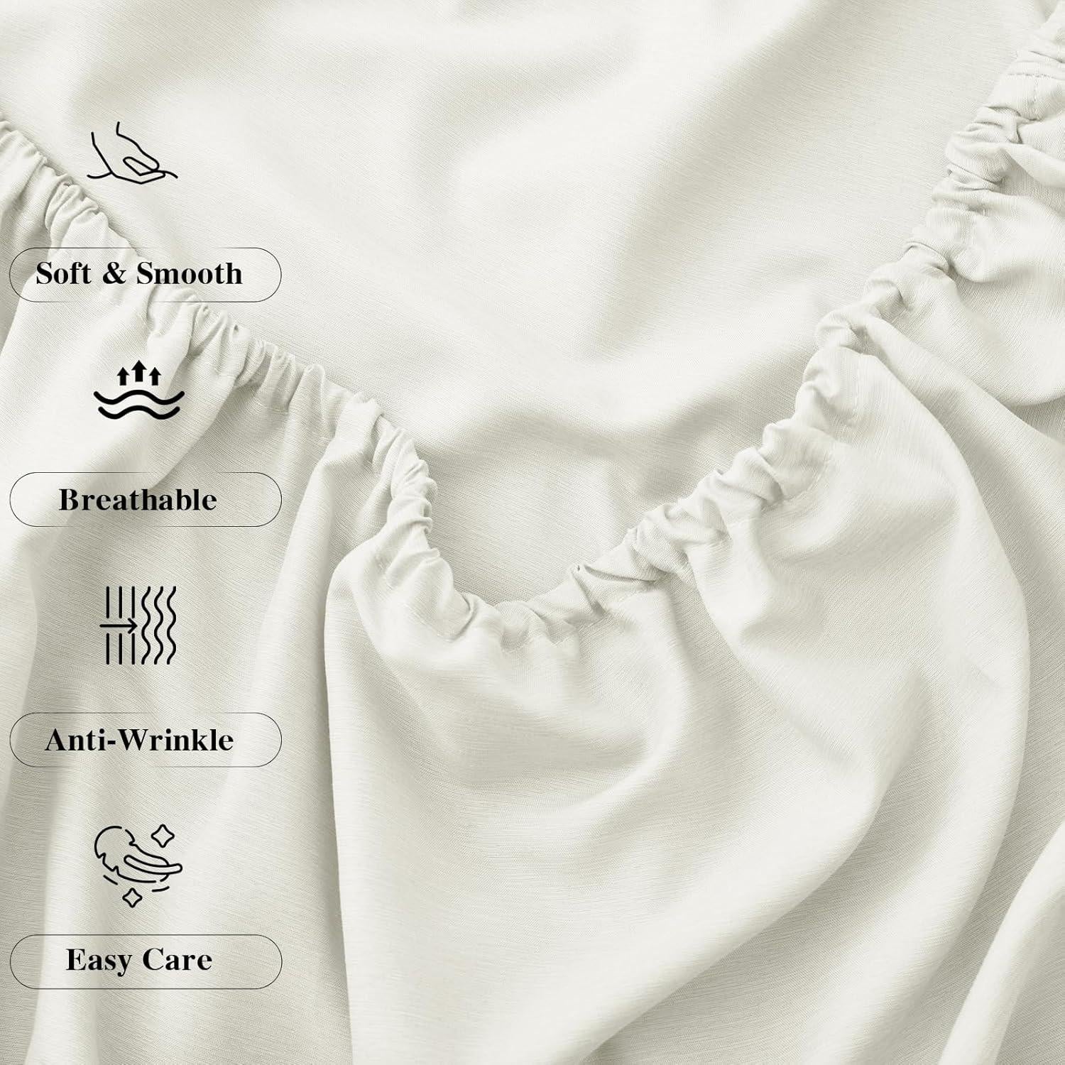 Juego de Sábanas King Vonty de Rayón Derivado de Bambú 4 Piezas