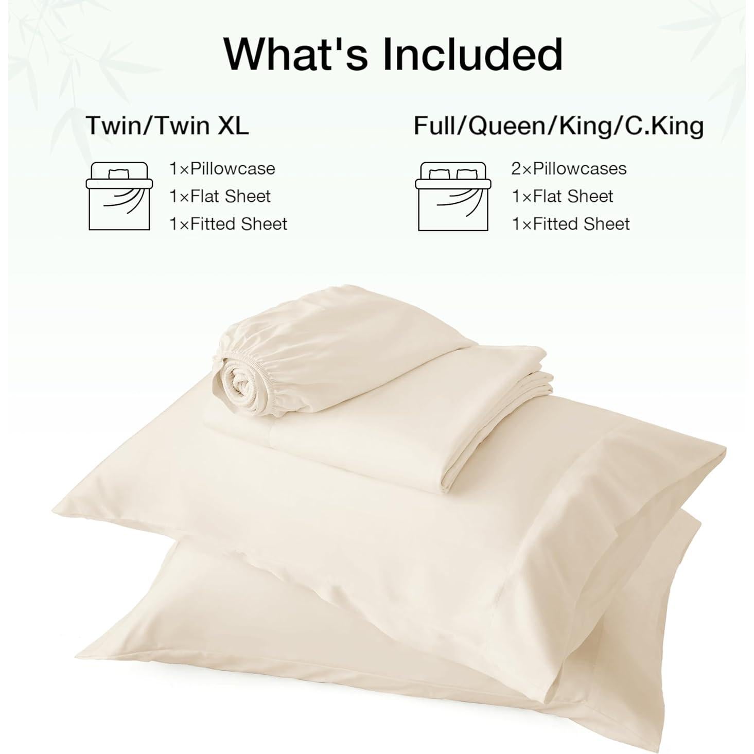 Juego de Sábanas Queen Love's Cabin 100% Rayón Bambú Beige