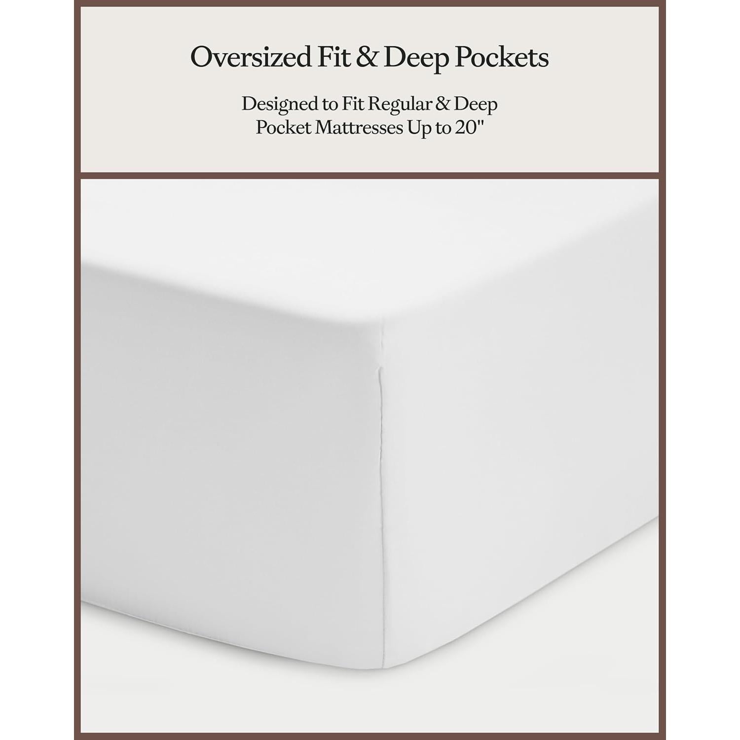 Juego de Sábanas Queen Cozy Earth - 100% Viscosa de Bambú, 4 Piezas