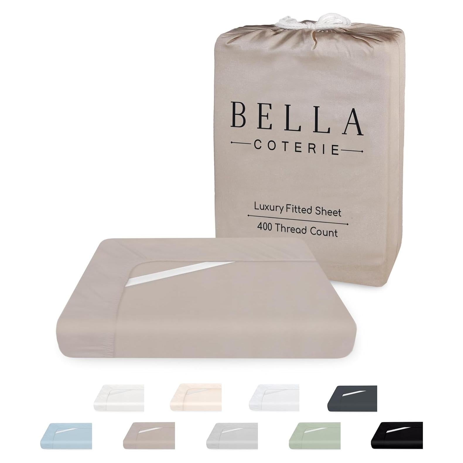 Sábana Ajustable King Bella Coterie Viscosa de Bambú 400 Hilos