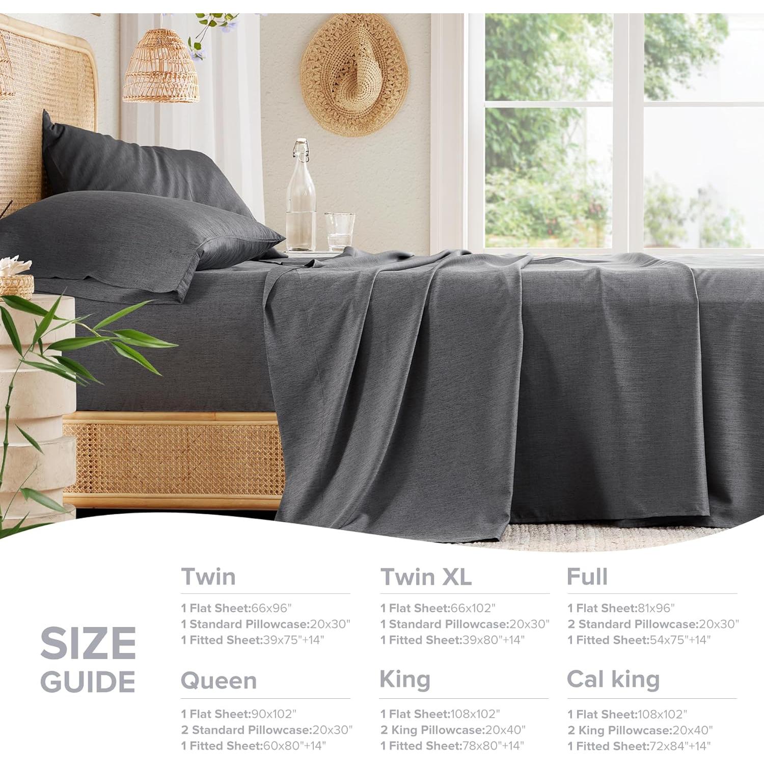 Juego de Sábanas Refrigerantes Comfort Spaces Reina 4 Piezas Gris