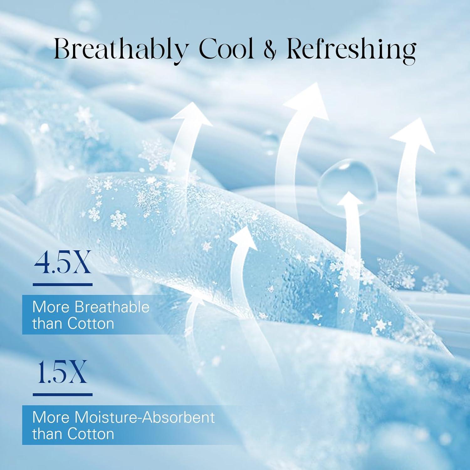 Juego de Sábanas Refrigerantes DOWNCOOL King, 4 Piezas, Blanco