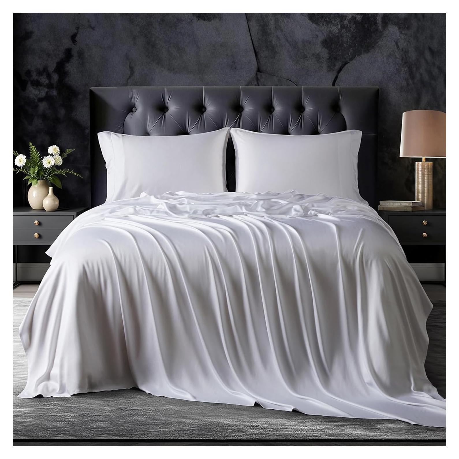 Juego de Sábanas King OnlySet 100% Viscosa Bambú 4 Piezas