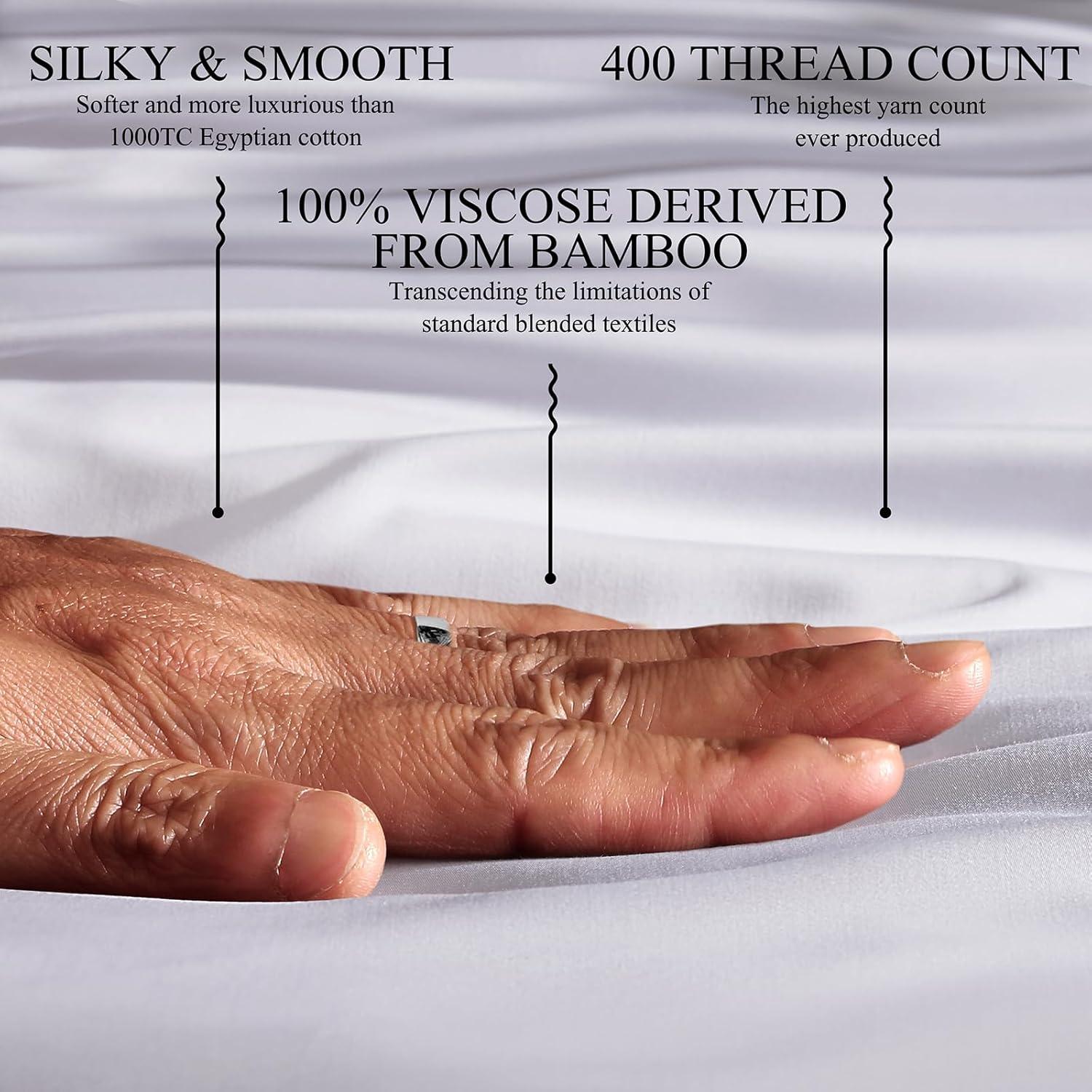Juego de Sábanas King OnlySet 100% Viscosa Bambú 4 Piezas