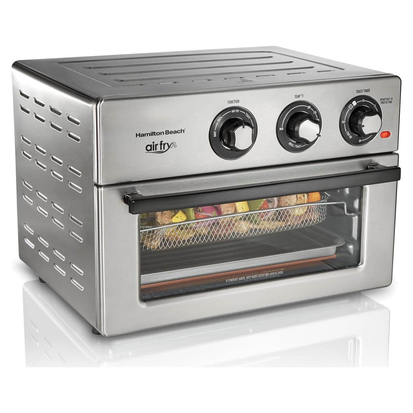 Horno Tostador y Freidora de Aire Hamilton Beach 1800W Acero Inoxidable