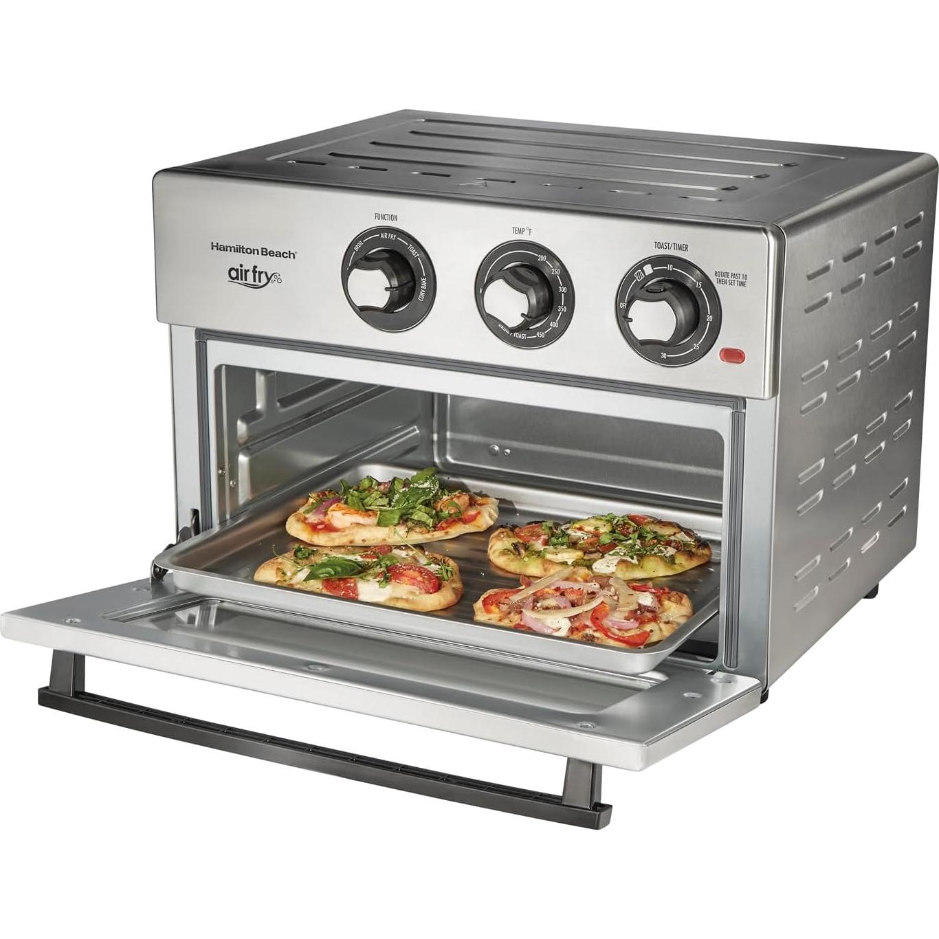 Horno Tostador y Freidora de Aire Hamilton Beach 1800W Acero Inoxidable