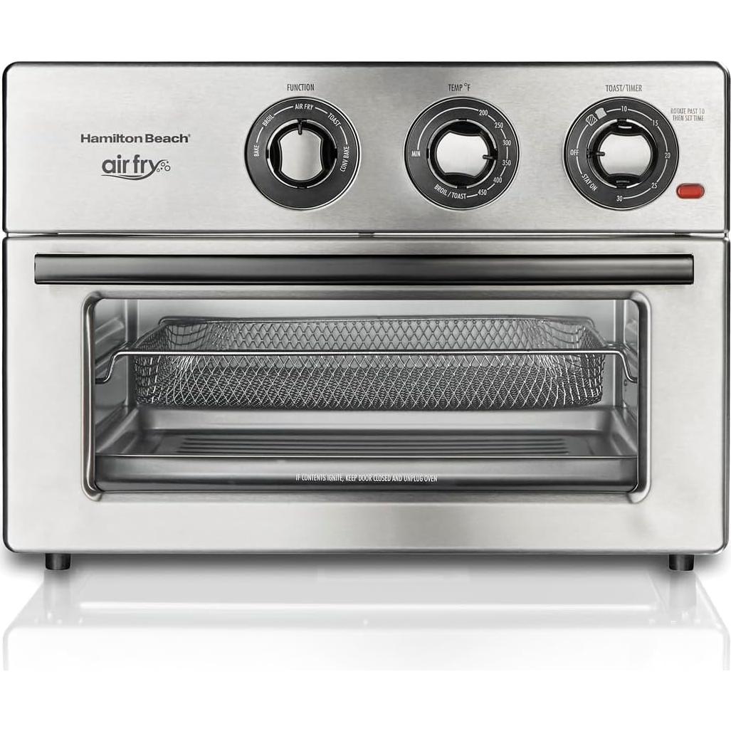 Horno Tostador y Freidora de Aire Hamilton Beach 1800W Acero Inoxidable