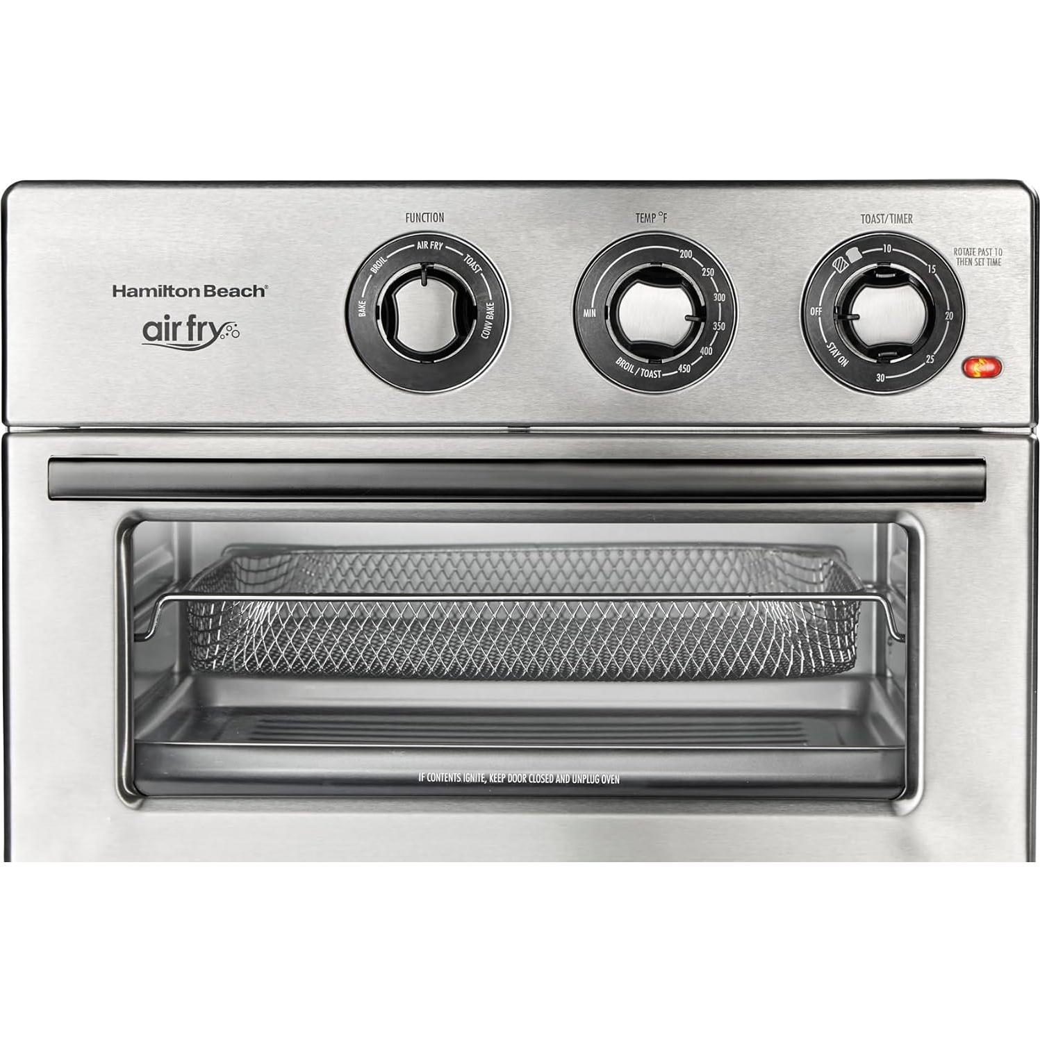 Horno Tostador y Freidora de Aire Hamilton Beach 1800W Acero Inoxidable