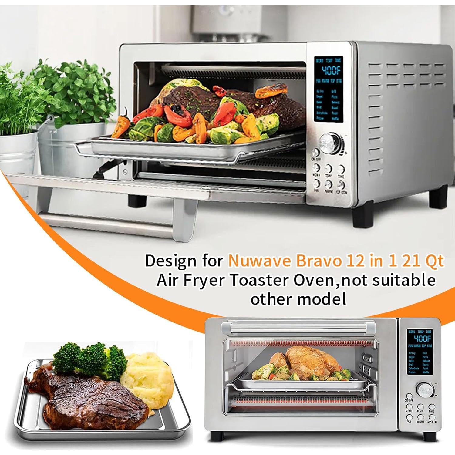 Sartén de Parrilla para Horno de Aire Nuwave Bravo 21 Qt 28.4x26.7 cm