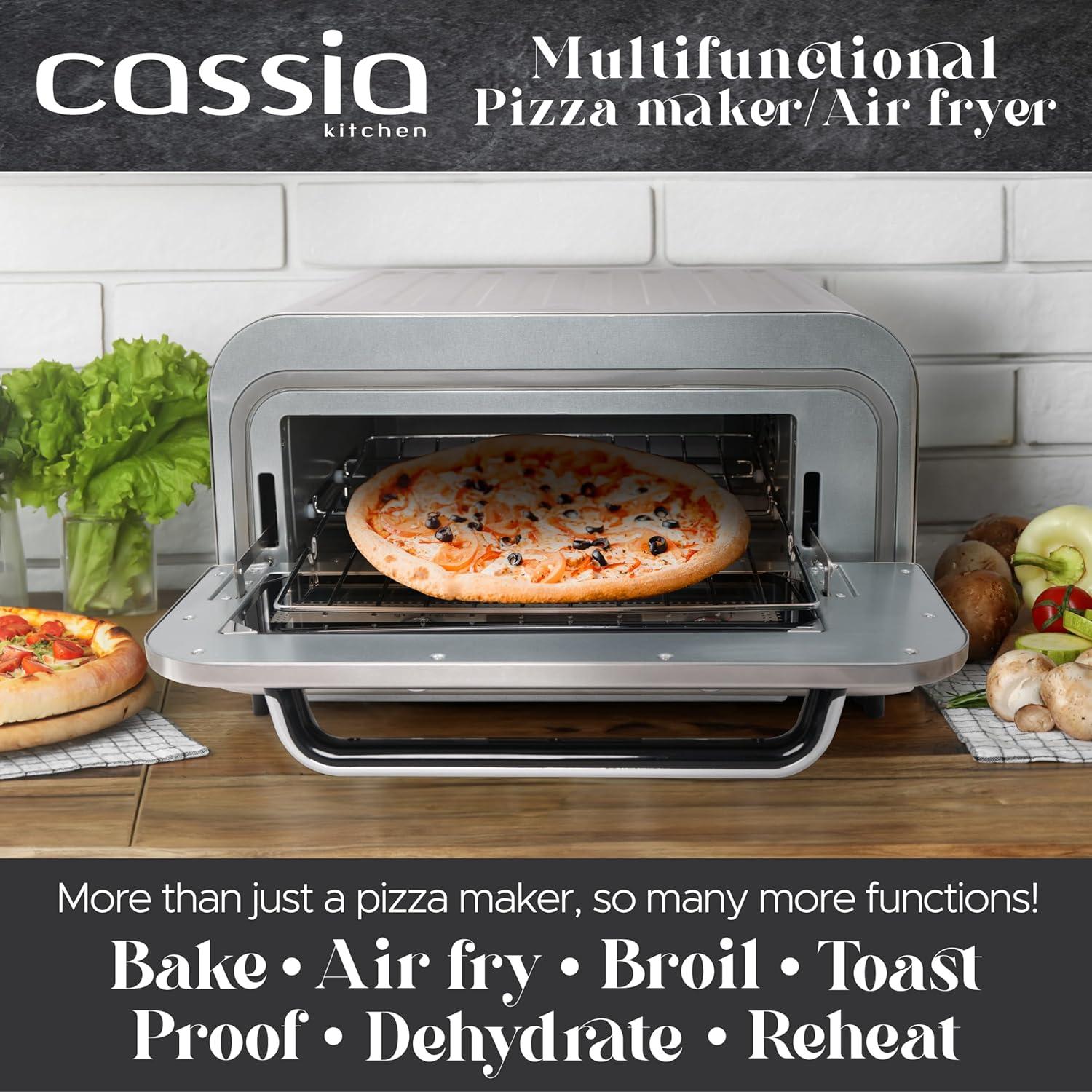 Horno de Pizza Eléctrico Cassia 20L 1800W Acero Inoxidable