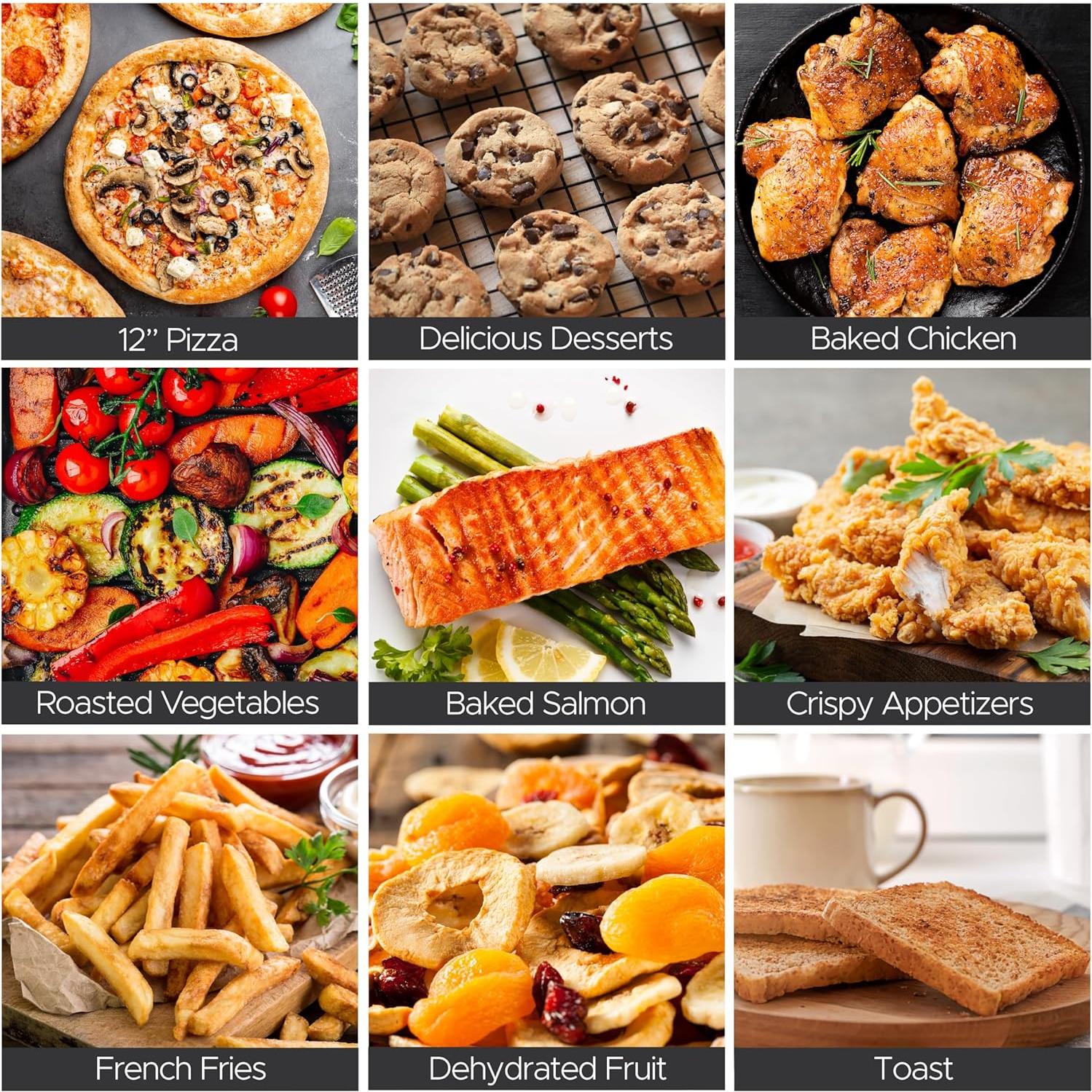 Horno de Pizza Eléctrico Cassia 20L 1800W Acero Inoxidable